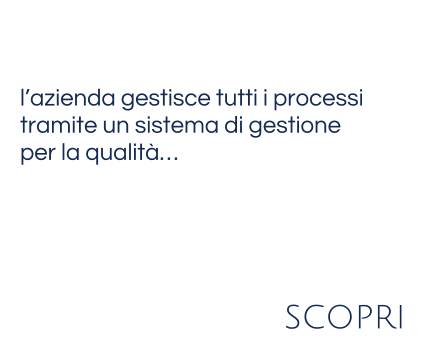 l’azienda gestisce tutti i processitramite un sistema di gestione per la qualità…    scopri