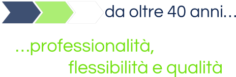 da oltre 30 anni… …professionalità, flessibilità e qualità